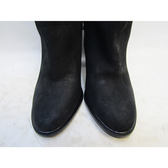 Steve Madden Women Sz 7 M Black Suede Zip Ankle Fashion Boots Bootie - Picture 6 of 11